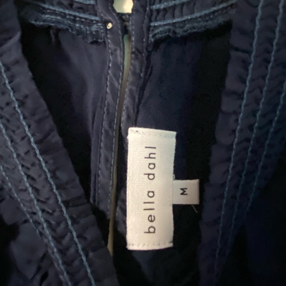 BELLA DAHL • Smocked Mini Dress • Navy Blue - Picture 10 of 13